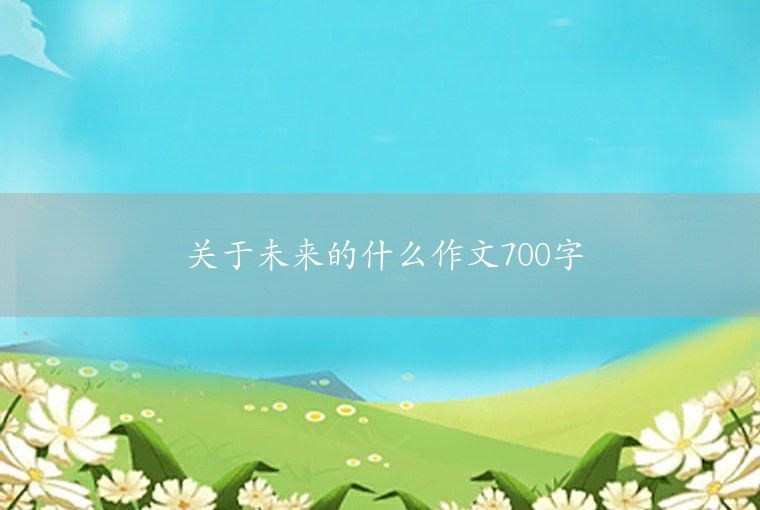 关于未来的什么作文700字